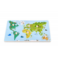 Drevená vkladačka - puzzle ADAM TOYS - mapa sveta 