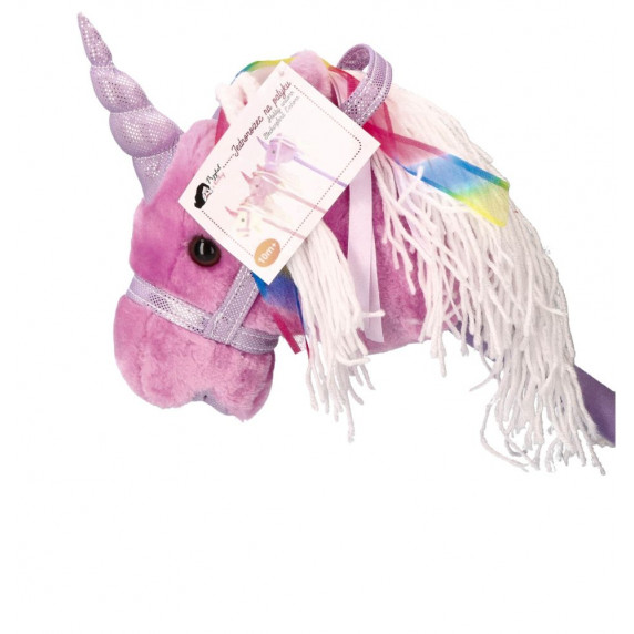 Kôň na palici - fialový jednorožec