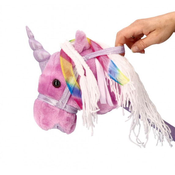 Kôň na palici - fialový jednorožec