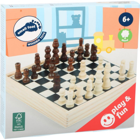 Drevené šachy SMALL FOOT Chess game to go