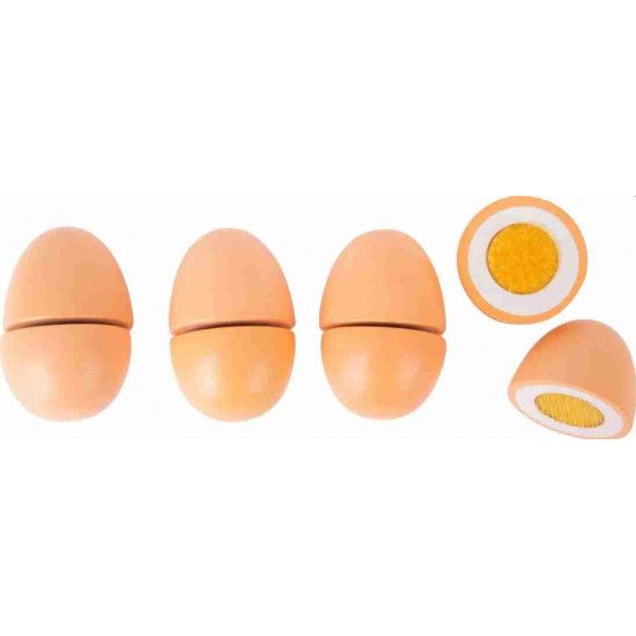 Drevené vajcia na suchý zips 4 kusy SMALL FOOT