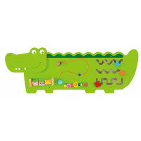 Drevená nástenná tabuľa pre deti Viga - krokodíl 