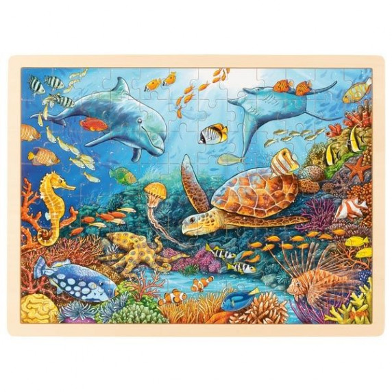 Drevená puzzle Goki - morský svet