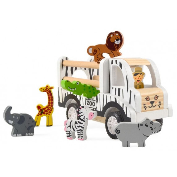 Drevené vozidlo na prepravu zvierat MAGNI ZOO Car - Safari