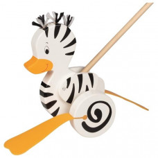 Drevená hračka na paličke GOKI - Zebra/kačica Preview