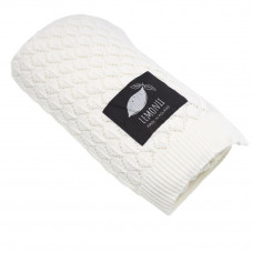 Pletená detská deka, prikrývka LEMONII Cotton Blanket - biela Preview
