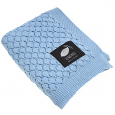 Pletená detská deka, prikrývka LEMONII Cotton Blanket - modrá Preview