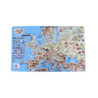 Magnetická mapa Európy 3v1 Woodyland 