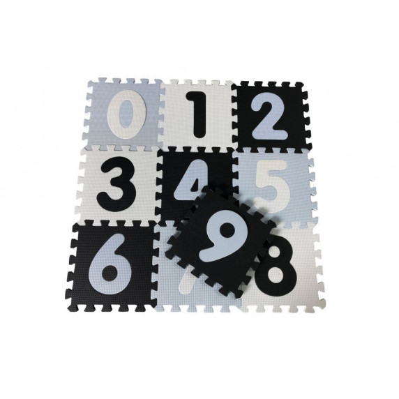 Penová podložka puzzle MAGNI - čierna, biela, modrá
