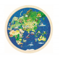 Obojstranné puzzle Goki - mapa sveta 
