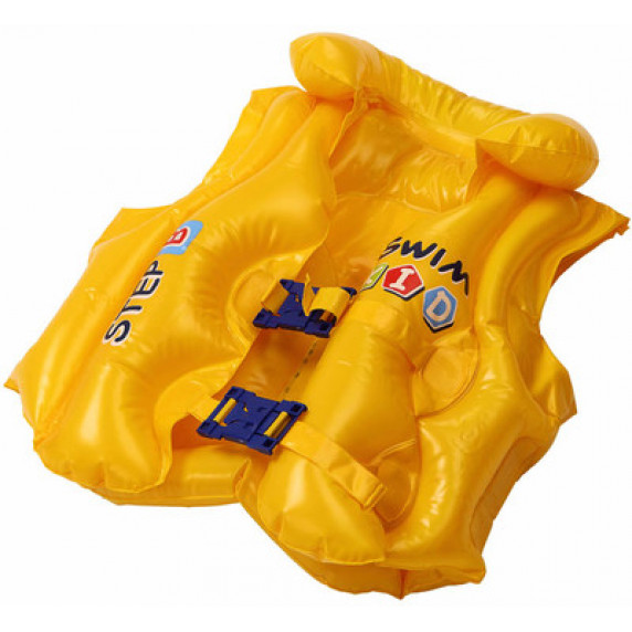 Nafukovacia záchranná vesta pre deti JILONG 46X42 cm - žltá