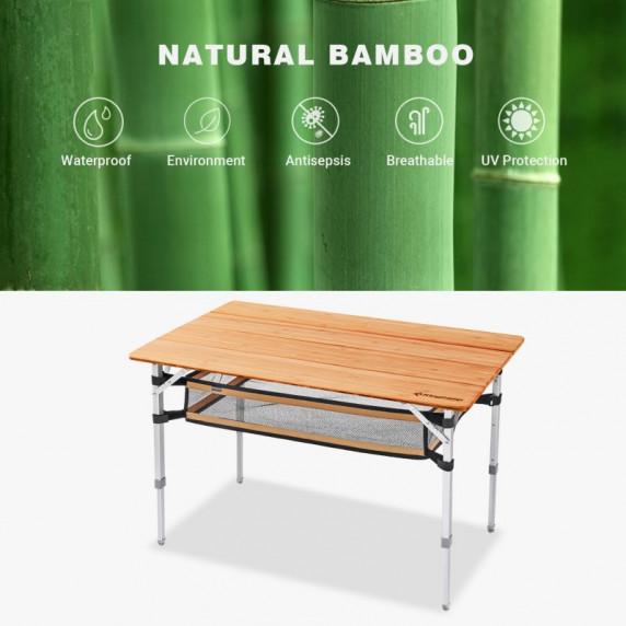 Kemping stôl KING CAMP Bamboo 100 x 65 cm