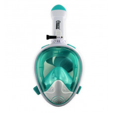 Celotvárová maska na šnorchlovanie MASTER L-XL - biela-tyrkysová Preview