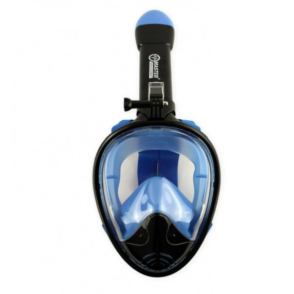 Celotvárová maska na šnorchlovanie MASTER S-M - čierna/modrá