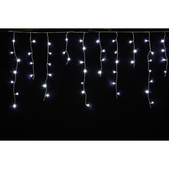 Vianočný svetelný záves 100 LED 4,25 m OKEJ - studený biely