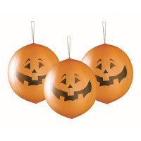Balóniky v tvare tekvice 3 kusy GoDan Halloween Pumpkins 