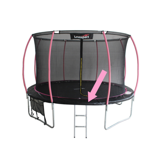 Kryt pružín na trampolínu s celkovým priemerom 305 cm LEAN SPORT - čierny/ružový
