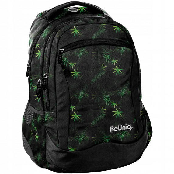 Školská taška PASO BeUniq - zelené lístie