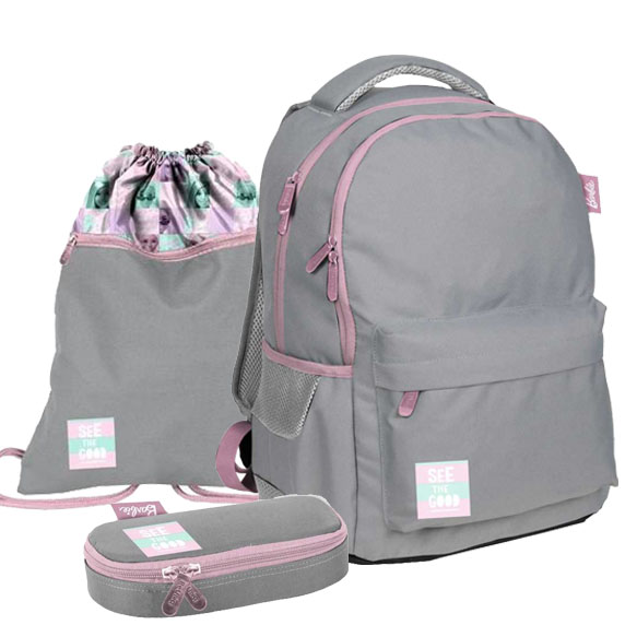 Školský set PASO Barbie - školská taška + peračník + vak na telocvik