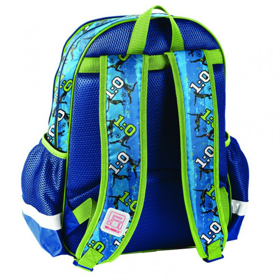 Školská taška ergonomická PASO GOL! 42 x 30 x 18 cm - modrá
