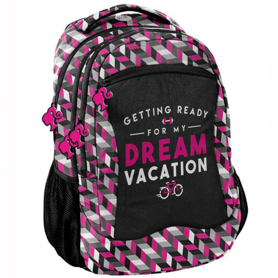 Školský set PASO Barbie Black - školská taška, peračník, kozmetická taška