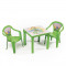 2 stoličky + 1 stolík  - Zelená Inlea4Fun