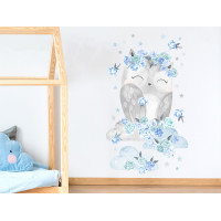 Dekorácia na stenu SECRET GARDEN Owl - Sovička modrá 