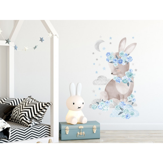 Dekorácia na stenu SECRET GARDEN Rabbit - Zajačik modrý