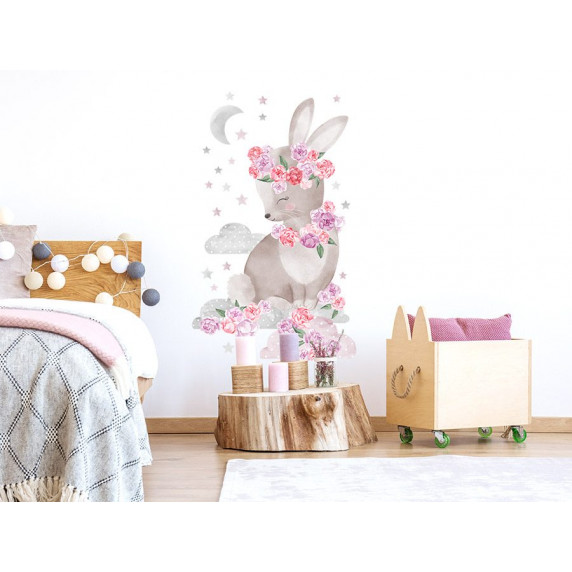 Dekorácia na stenu SECRET GARDEN Rabbit - Zajačik ružový