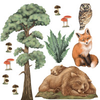 Dekorácia na stenu FOREST ANIMALS I - lesné zvieratká I 