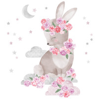 Dekorácia na stenu SECRET GARDEN Rabbit - Zajačik ružový 