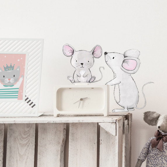Dekorácia na stenu ANIMALS Mice Family - Myšia rodina