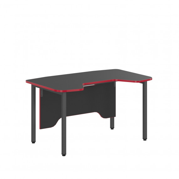 SKYLAND Skill Písací stôl 7049346 - antracitový s červeným lemom