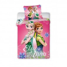 Detské posteľné obliečky Anna a Elza 135 x 100 cm - ružová Preview