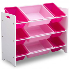 Organizér na hračky s plastovými boxami MAXI - ružový Preview