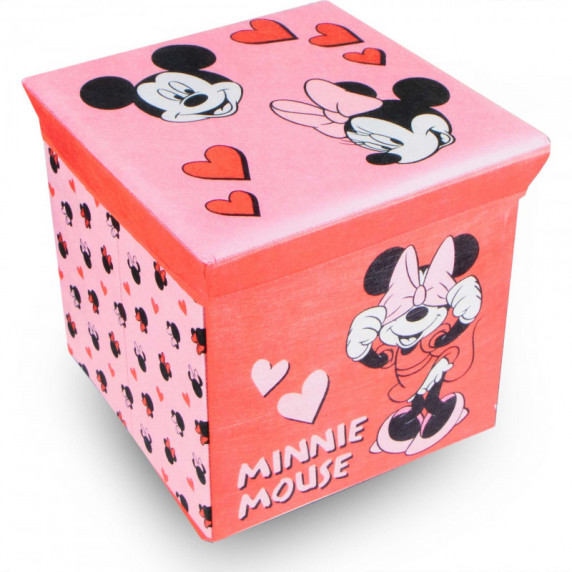 Úložný box na hračky a taburetka Minnie Mouse