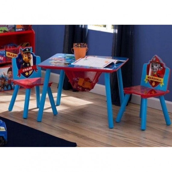 Detský stolík so stoličkami Tlapková Patrola - záchranári