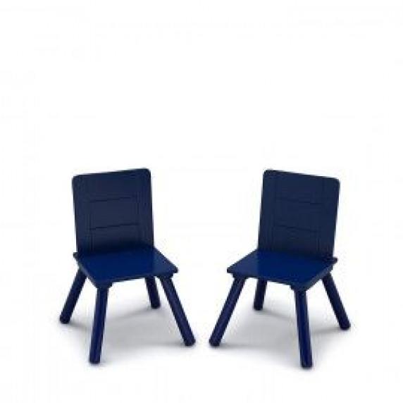 Detský stôl so stoličkami - šedo-modrý