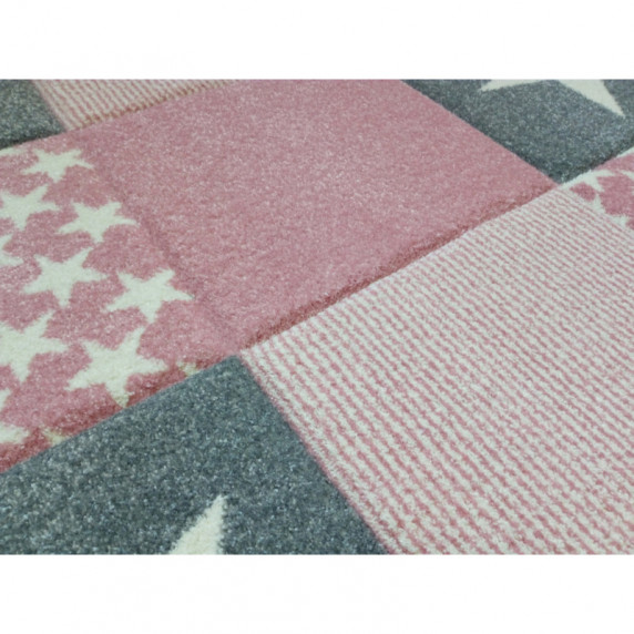 Detský koberec STARWALK 120 x 180 cm sivo-ružový