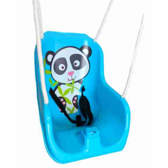 Hojdačka plastová Inlea4Fun Panda - modrá