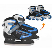 Detské korčule nastaviteľné 2 v 1  MASTER Maple 38-41 - modré 