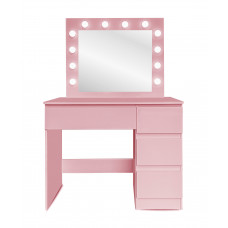Toaletný stolík so zrkadlom, osvetlením a el.zásuvkou ružový Aga MRDT05-Pink-S Preview