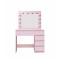 Toaletný stolík s LED osvetlením a 5 zásuvkami Aga MRDT06-Pink - ružový