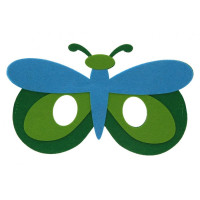 Plstená maska pre deti 19 x 12 cm Motýľ GoDan 