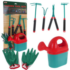 Detské záhradné náradie s rukavicami a kanvicou Inlea4Fun GARDEN TOOL SETS Preview