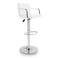 Barová stolička s podrúčkami AGA MR2010WHITE - biela 