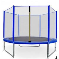 Ochranná sieť na trampolínu s celkovým priemerom 250 cm na 6 tyčí SPARTAN - Modré 