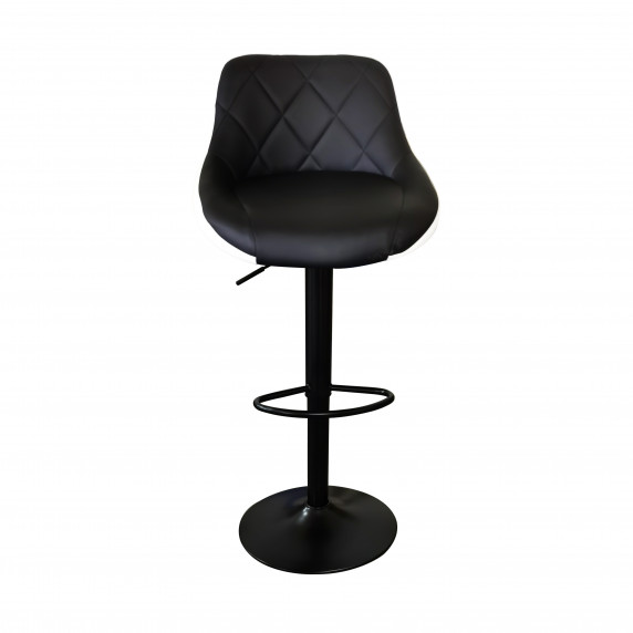 Barová stolička AGA MR2000BW-Black - čierny rám/čierno-biela