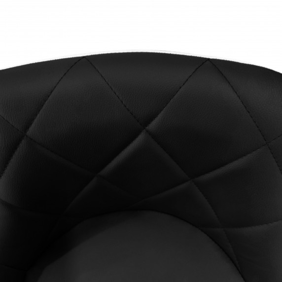 Barová stolička 2 kusy Aga MR2000BW-Silver- strieborný rám/čierna/biela