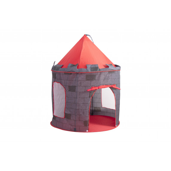 Detský hrací stan Rytiersky hrad Aga4Kids MR7016 - sivý/červený